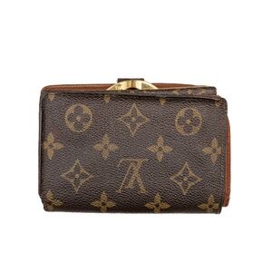 Vintage Louis Vuitton Monogram Canvas French Purse Wallet Brown